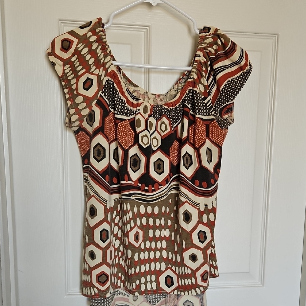 Kayla G Hawaii Vintage Blouse Size Medium Relaxed Fit